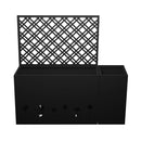 2-Piece Metal Planter Box with Trellis - Tulip Black by HouseOfZazla