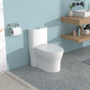 1 Piece Toilet For Bathroom, Dual Flush 1.22/1.6 Gpf, Soft Closing Seat - White by HouseOfZazla