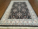 6' X 9' Handmade Indian Agra Wool Rug Carpet Vegetable Dyes Black