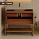 29.9" Modern Free-standing Bathroom Vanity with Sintered Stone Top