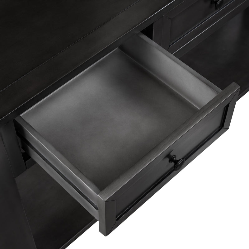 55" Modern Console Table Sofa Table for Living Room with 3 Drawers and 1 Shelf