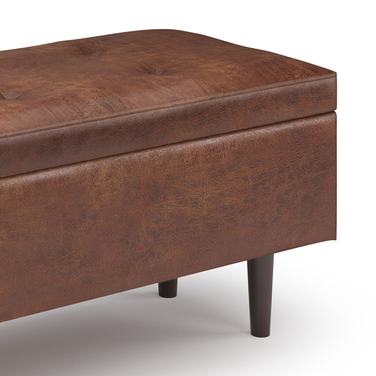Shay - Large Square Coffee Table Storage Ottoman Mid-Century Style, photo 33 of 40