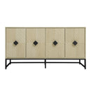 Carved 4 Door Sideboard With Storage, Adjustable Shelf by HouseOfZazla