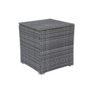 8 Piece Patio Sectional Wicker Rattan Outdoor Furniture Sof Set With One Storage Box Under Seat And Cushion Box - Gray / Black by HouseOfZazla