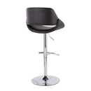 Fabrico - Contemporary Adjustable Bar Stool With Rounded T Footrest (Set of 2) by HouseOfZazla