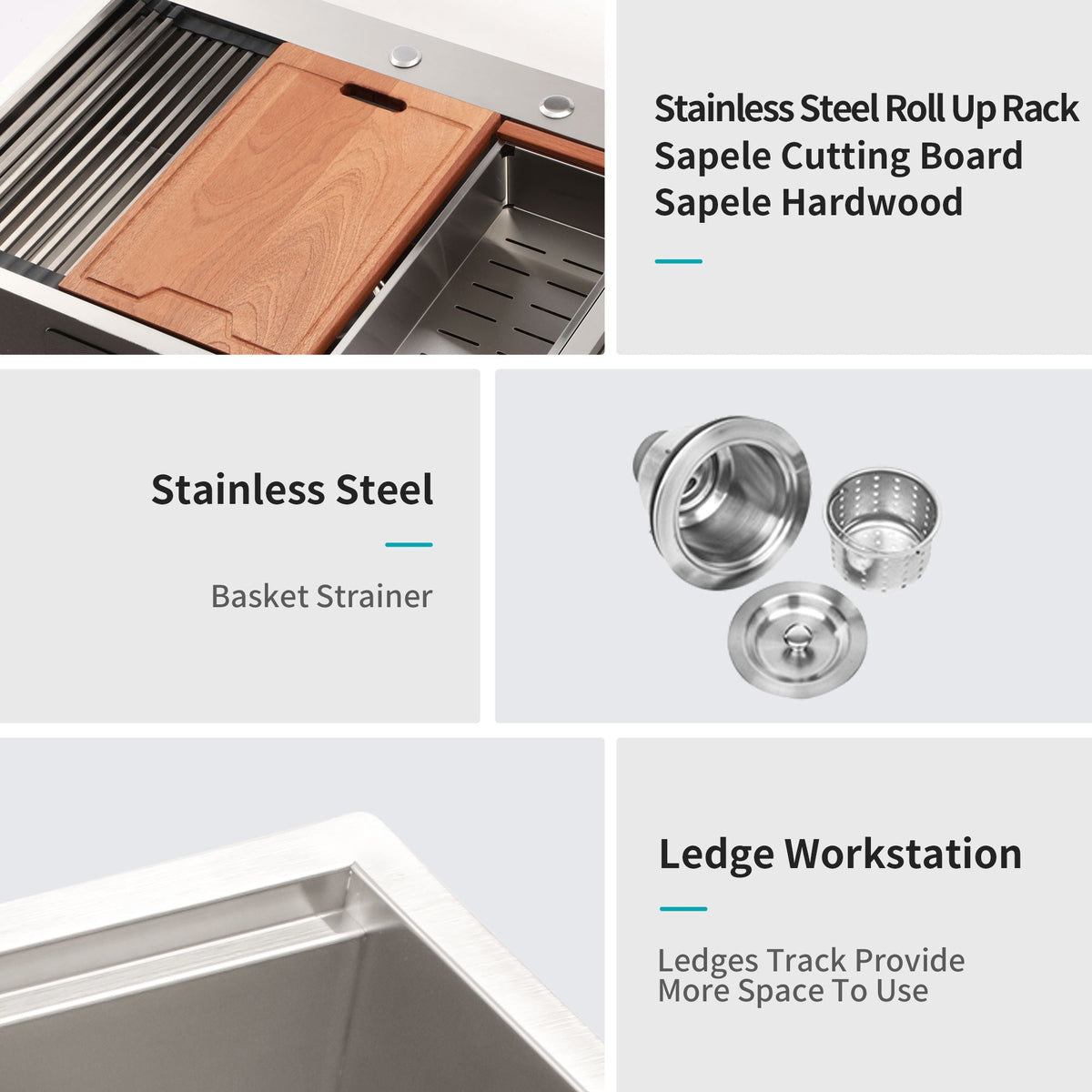 Drop In Kitchen Sink Stainless Steel 16 Gauge, photo 22 of 38