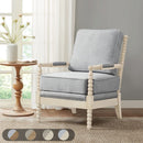 Arm Chair With Open Back Spindle Design, Padded Armrests by Unique Piece Furniture