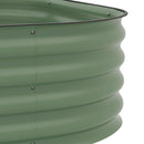 3-Tier Galvanized Steel Raised Garden Bed Kit, 62.25" x 43" x 32.25", 3 Combining Planter Boxes with Rubber Strip Edging, Open Bottom for Backyard, Garden, Patio, Green