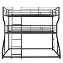 Industrial Triple Bunk Bed With Dual Ladders Frame, Space Saving Design by HouseOfZazla