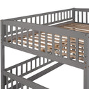 Low Bunk Bed With Slide, Fence And Ladder by HouseOfZazla