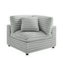 Jenny - Corner Accent Chair - Gray by HouseOfZazla