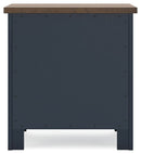 Landocken - Two Drawer Night Stand - Brown / Blue