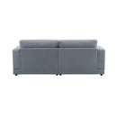 Modern Square Arm Sofa With Soft Fabric Upholstery, Deep Cushions by HouseOfZazla