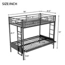 Twin Over Full Bunk Bed, Multifunction - Black by HouseOfZazla