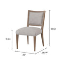 Oversized Side Dining Chair (Set of 2) - Sand by HouseOfZazla