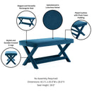 Abigail - Accent Bench With Piped Cushion by HouseOfZazla