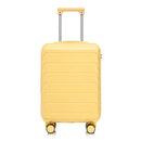 20 Inch ABS Hard Shell Travel Checked Luggage - Yellow by HouseOfZazla