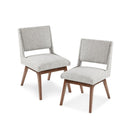 Boomerang - Dining Side Chair With Upholstered Cushions (Set of 2) - Light Gray by HouseOfZazla