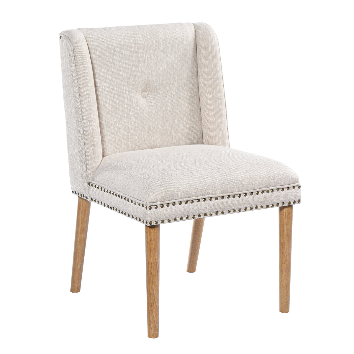 Light Luxury Rivet Upholstered Dining Chair Set of 2, photo 6 of 10