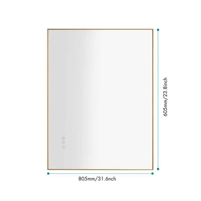 32x 24 Inch LED Mirror Bathroom Vanity Mirror with Back Light, Wall Mount Anti-Fog Memory Large Adjustable Vanity Mirror