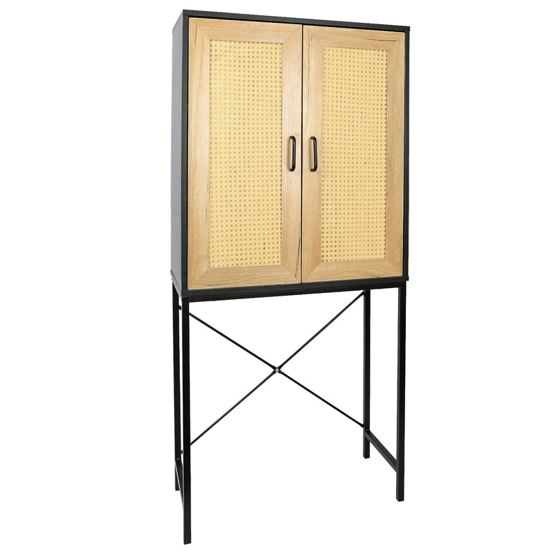 Walker Edison | High Rattan Cabinet