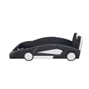 Race Car Shaped Twin Platform Bed With Wheels, Pine Wood Construction