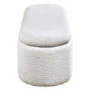 Sandro - Bench With Storage - Beige Boucle & Walnut