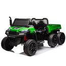 24V 2-Seater UTV-XXL Ride On Truck with Dump Bed for kid,Ride On 4WD UTV with 6 Wheels,Foam Tires, Suitable for Off-Roading,remote control,Three-Point Safety Harness