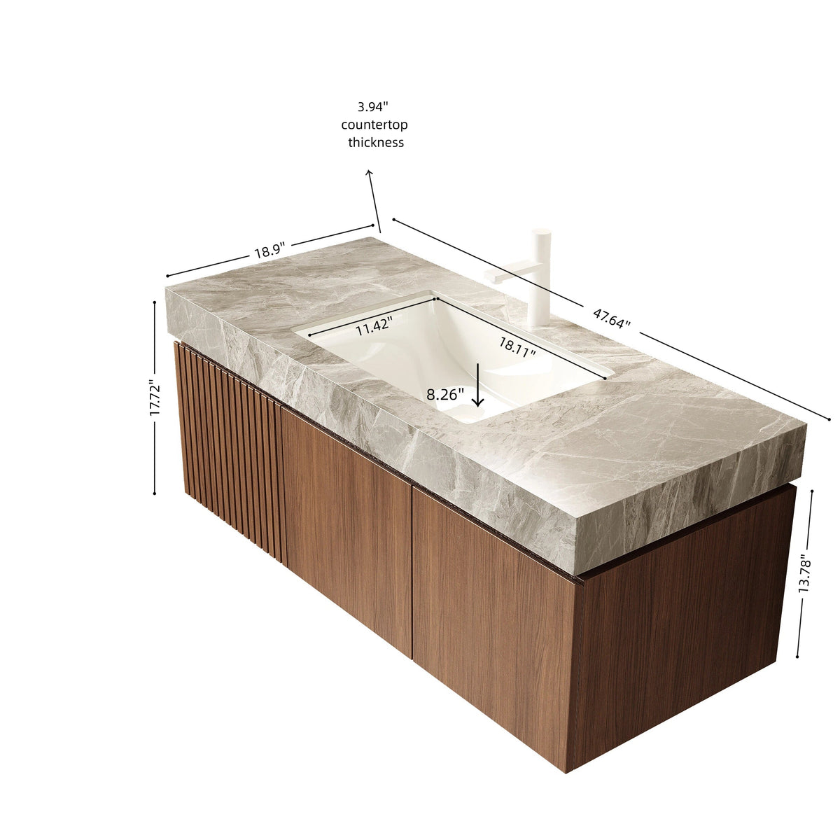 MURI 48" Bathroom Vanity & Sink, photo 6 of 10
