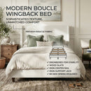 52.7" Tall Upholstered Wingback Queen Platform Bed Frame by HouseOfZazla
