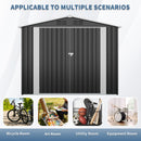 8ft x 4ft Outdoor Metal Storage Shed with Lockable Latch by HouseOfZazla