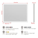 LED Bathroom Vanity Mirror Wall Mounted Adjustable / Warm / Natural Lights Anti-Fog Touch Switch With Memory Modern Smart Large Bathroom Mirrors