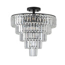 20" Black Crystal Chandelier Ceiling Light