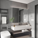 Aluminium Medicine Cabinet Mirror With LED Light And Defogging Function - Gray by HouseOfZazla