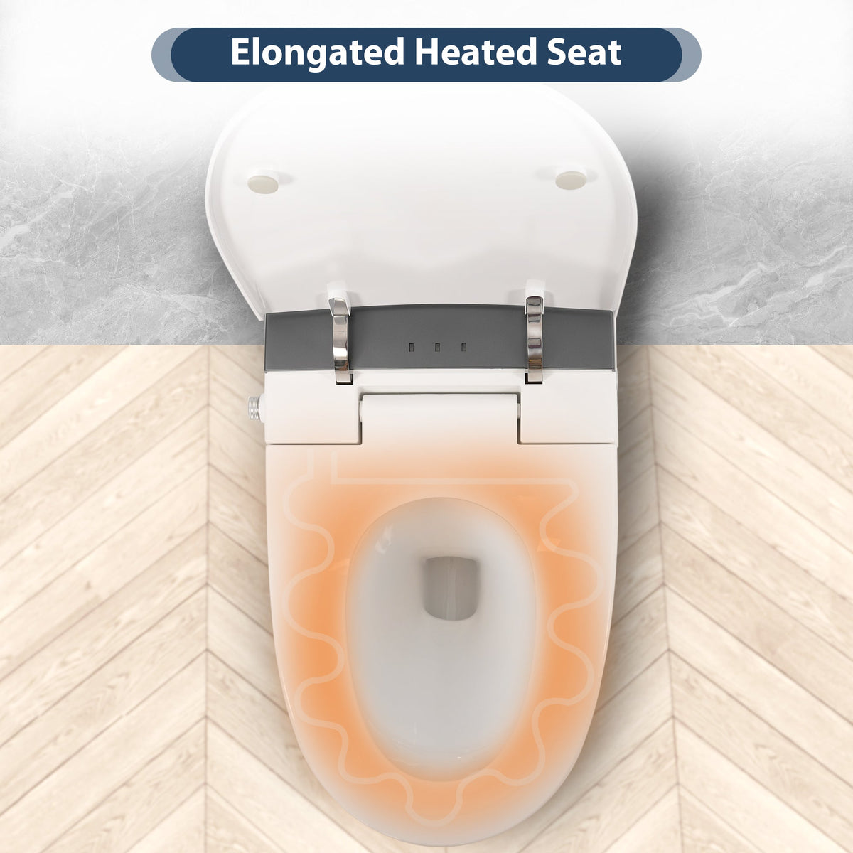 Heated Seat Smart Toilet, One Piece Design, photo 5 of 10