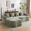 Modular L-Shape Sectional Sofa With Curved Chaise by HouseOfZazla