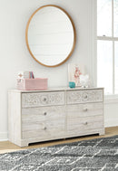 Paxberry - Six Drawer Dresser - Vinyl-Wrapped - Whitewash