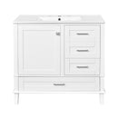 Bathroom Vanity, Modern Bathroom Cabinet With Sink Combo Set, Bathroom Storage Cabinet With A Soft Closing Door And 3 Drawers, Solid Wood Frame by Unique Piece Furniture
