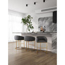 Mid-Century Modern Stool With Steel Base by HouseOfZazla