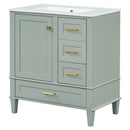 Bathroom Vanity, Modern Bathroom Cabinet With Sink Combo Set, Bathroom Storage Cabinet With A Soft Closing Door And 3 Drawers, Solid Wood Frame by HouseOfZazla