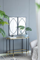 Rectangular Wall Mirrors With Frame, Home Decor For Living Room Bedroom Entryway - Black by HouseOfZazla