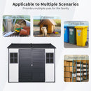 Resin Outdoor Storage Shed With Two - Window And Double - Door, Plastic Shed With Floor For Gargen, Patio, Yard, Lawn by HouseOfZazla
