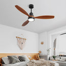 Ceiling Fan With Reversible DC Motor, LED Light, Solid Blades, Remote Control by Unique Piece Furniture