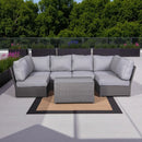 Comfortable Modern Patio Rattan Sectional Set With Cushions by Unique Piece Furniture