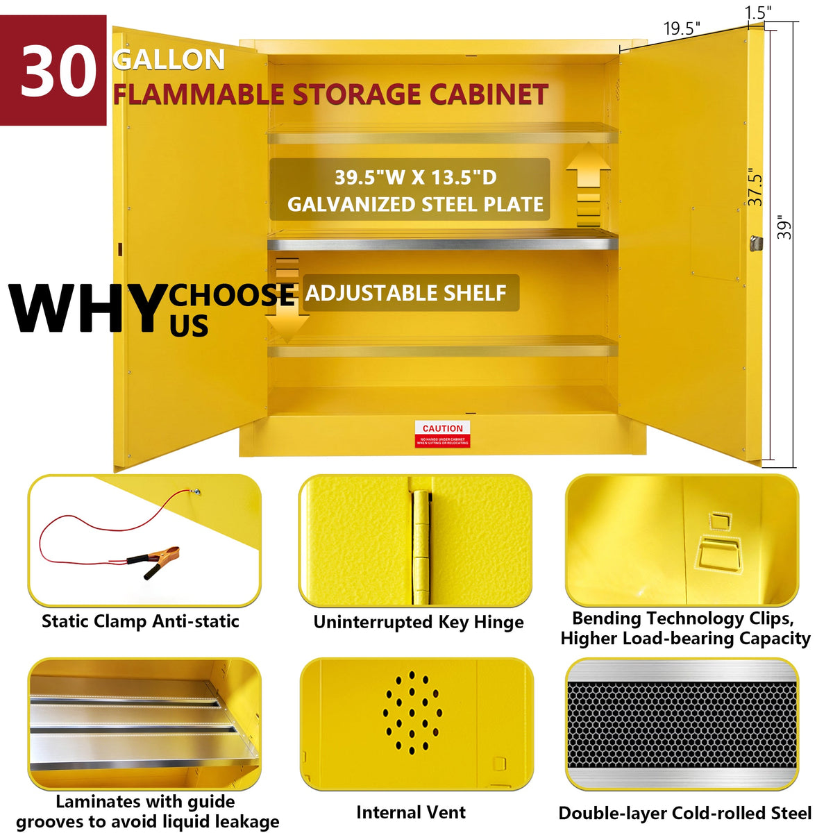 30 Gallon Flammable Safety Cabinet, photo 3 of 10