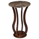 Round Accent Table - Brown by HouseOfZazla