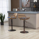 Modern Swivel Bar Stools Adjustable Counter Chairs With Footrest (Set of 2) by HouseOfZazla