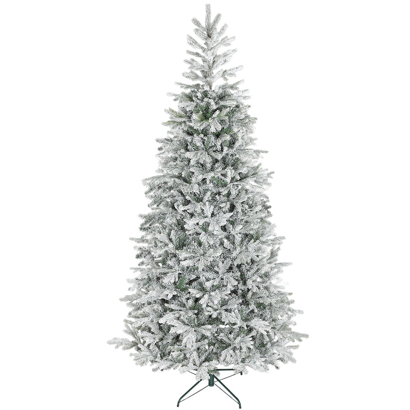 HOMCOM 9 ft Artificial Frosted Christmas Tree