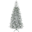 HOMCOM 9 ft Artificial Frosted Christmas Tree