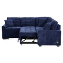 L-Shape Sofa Bed Pull-Out Sleeper Sofa With Wheels, USB Ports, Power Sockets For Living Room by HouseOfZazla